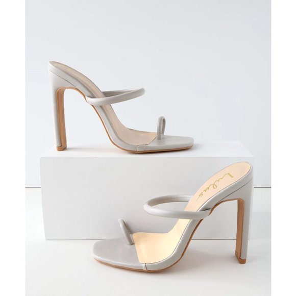 Lulus | Mimi Blue Grey Heeled Sandals